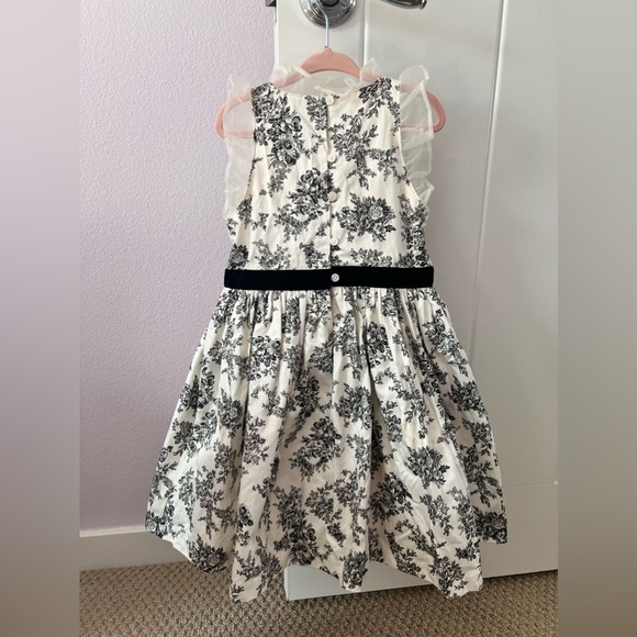Janie and Jack floral toile ruffle dress, size 4 - Picture 2 of 3
